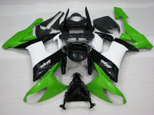 Carica l&#39;immagine nel visualizzatore di Gallery, Green and Black White Factory Style - NINJA ZX-10R 08-10 Fairing Kit