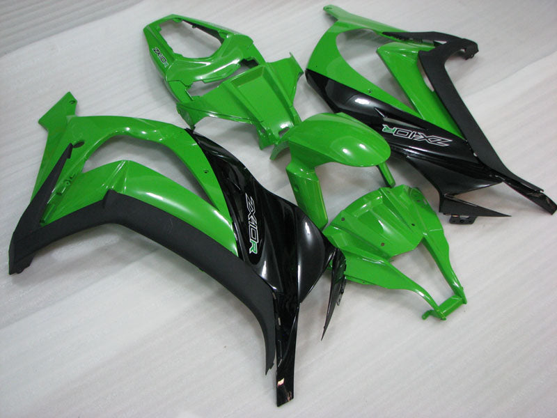 Green Black and Matte Black Factory Style - NINJA ZX-10R 11-15 Fairing Kit