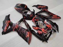 Carica l'immagine nel visualizzatore di Gallery, Matte Black and Orange Corona - GSX-R750 08-10 Fairing Kit