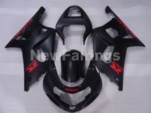 Carica immagine nel visualizzatore della galleria, Matte Black with Red Decals Factory Style - GSX-R600 01-03 Fairing Kit