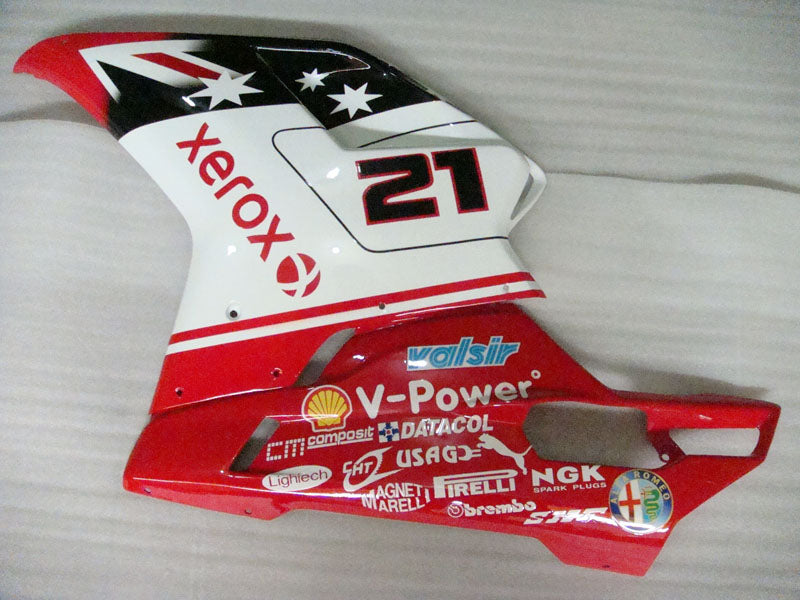 Number 21 Red and White Black Star - Ducati 1098 07-11