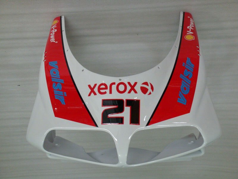 Number 21 Red and White XEROX - Ducati 748/916/996/998 96-02 Fairing Kit (Single Passenger Seat)