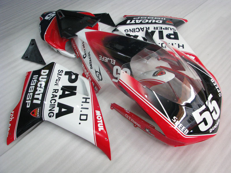 Number 55 Red and White Black MOTUL - Ducati 1198 07-11