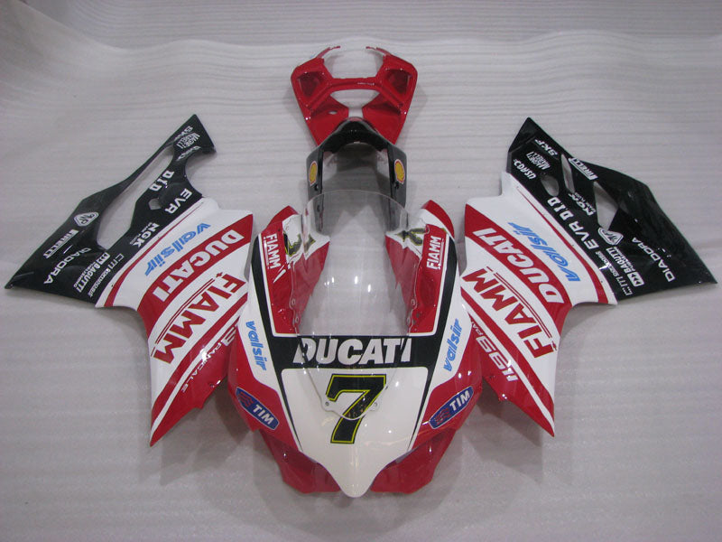 Number 7 Red and White Black TIM - Ducati 1199 Panigale