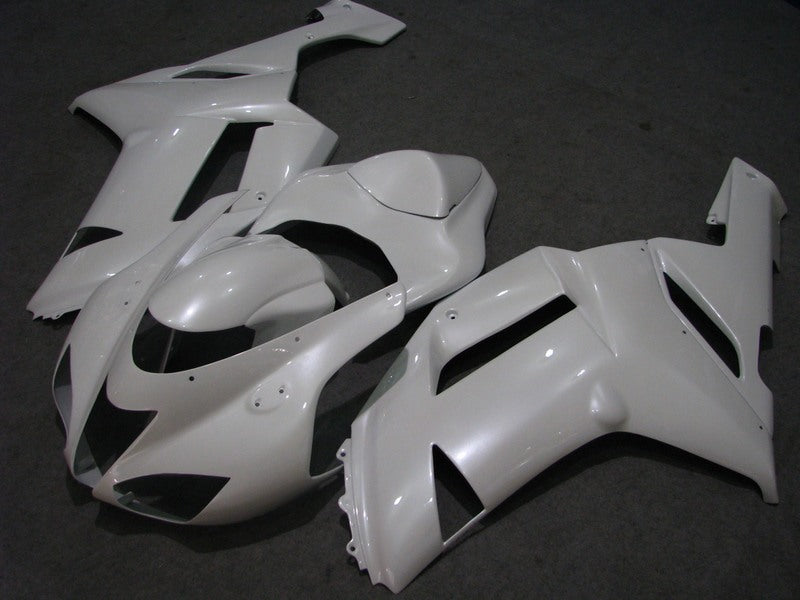Pearl White No decals - NINJA ZX-6R 07-08 Fairing Kit