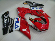 Carica l&#39;immagine nel visualizzatore di Gallery, Red and Black FILA - Ducati 848/1098/1198 07-11 Fairing Kit