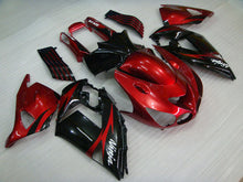 Carica l&#39;immagine nel visualizzatore di Gallery, Red and Black Flame - NINJA ZX-14R 06-11 Fairing Kit