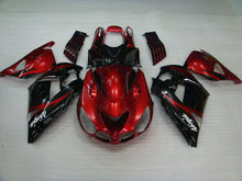 Carica l&#39;immagine nel visualizzatore di Gallery, Red and Black Flame - NINJA ZX-14R 06-11 Fairing Kit