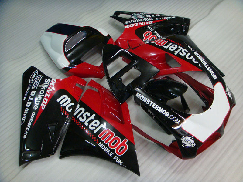 Red and Black FUCHS - Ducati 748/916/996/998 96-02 Fairing Kit (Single Passenger Seat)