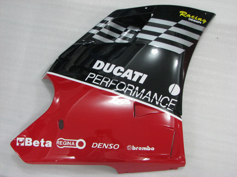 Red and Black White Performance - Ducati 748/916/996/998 96-02 Fairing Kit (Single Passenger Seat)