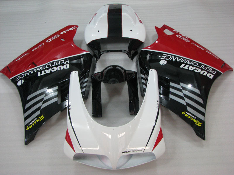Red and Black White Performance - Ducati 748/916/996/998 96-02 Fairing Kit (Single Passenger Seat)