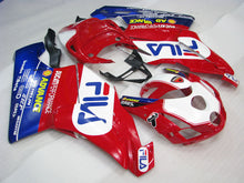 Carica l&#39;immagine nel visualizzatore di Gallery, Red and White Blue FILA - Ducati 749/999 03-04 Fairing Kit