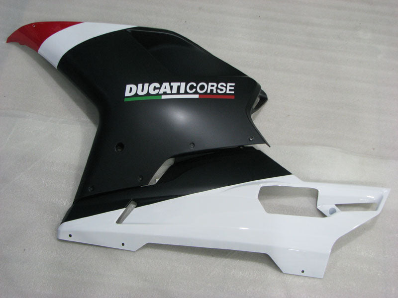 Red and White Matte Black Factory Style - Ducati