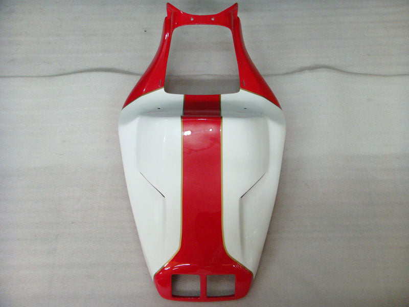 Red and White Shell - Ducati 748/916/996/998 96-02 Fairing Kit (Single Passenger Seat)