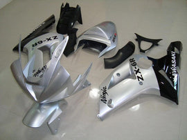 Silver and Black Factory Style - NINJA ZX-6R 03-04 Fairing
