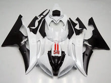 Carica l&#39;immagine nel visualizzatore di Gallery, White and Black Factory Style - YZF-R6 08-16 Fairing Kit Vehicles &amp; Parts &gt; Vehicle Parts &amp; Accessories &gt; Motor Vehicle