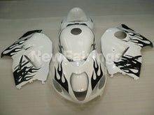 Carica l&#39;immagine nel visualizzatore di Gallery, White and Black Flame - GSX1300R Hayabusa 99-07 Fairing Kit
