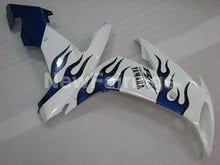 Carica l&#39;immagine nel visualizzatore di Gallery, White and Blue Flame - YZF-R1 04-06 Fairing Kit - Vehicles