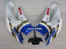Carica l&#39;immagine nel visualizzatore di Gallery, White and Blue Lucky Strike - GSX-R750 06-07 Fairing Kit