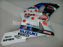 Carica l&#39;immagine nel visualizzatore di Gallery, White and Blue Yellow Dark Dog - GSX-R600 01-03 Fairing Kit