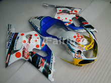 Carica l&#39;immagine nel visualizzatore di Gallery, White and Blue Yellow Dark Dog - GSX-R600 01-03 Fairing Kit