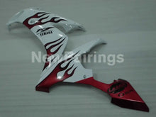 Carica l&#39;immagine nel visualizzatore di Gallery, White and Red Flame - YZF-R1 04-06 Fairing Kit - Vehicles &amp;
