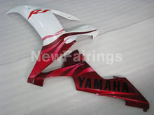 Carica l&#39;immagine nel visualizzatore di Gallery, White and Wine Red Flame - YZF-R1 02-03 Fairing Kit