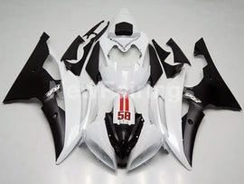 White and Black Factory Style - YZF-R6 08-16 Fairing Kit Vehicles & Parts > Vehicle Parts & Accessories > Motor Vehicle