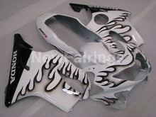 Carica l&#39;immagine nel visualizzatore di Gallery, White and Black Flame - CBR600 F4 99-00 Fairing Kit -