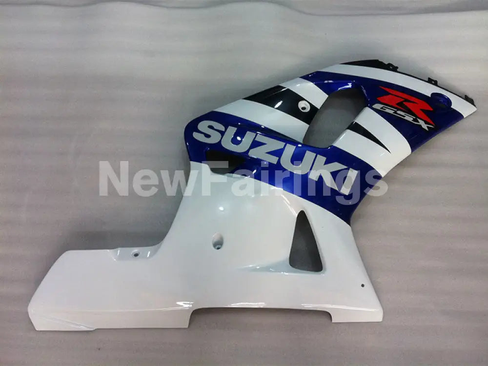 White and Blue Black Factory Style - GSX-R600 01-03 Fairing Kit