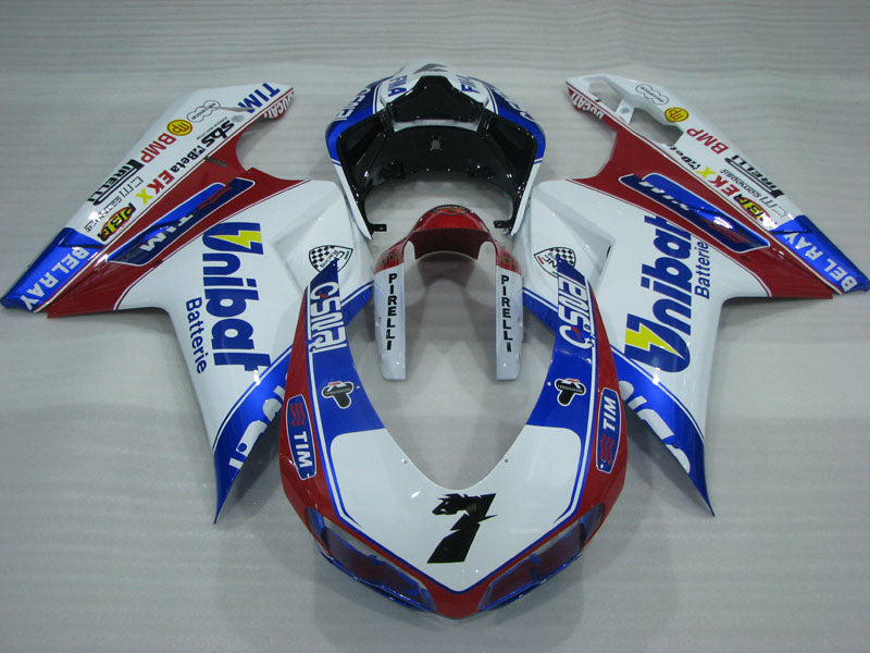 White and Blue Red TIM - Ducati 848/1098/1198 07-11 Fairing