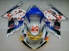 Carica l'immagine nel visualizzatore di Gallery, White and Blue Yellow Dark Dog - GSX-R600 01-03 Fairing Kit