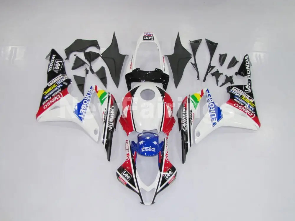 White and Red Blue Lee - CBR600RR 07-08 Fairing Kit
