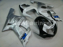 Carica l'immagine nel visualizzatore di Gallery, White and Silver Black Factory Style - GSX-R600 01-03 Fairing Kit