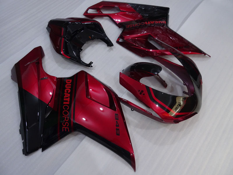 Wine Red and Black Factory Style - Ducati 848 07-11 Fairing