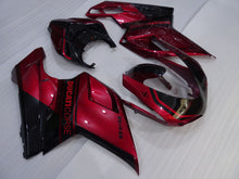 Carica l&#39;immagine nel visualizzatore di Gallery, Wine Red and Black Factory Style - Ducati 848 07-11 Fairing