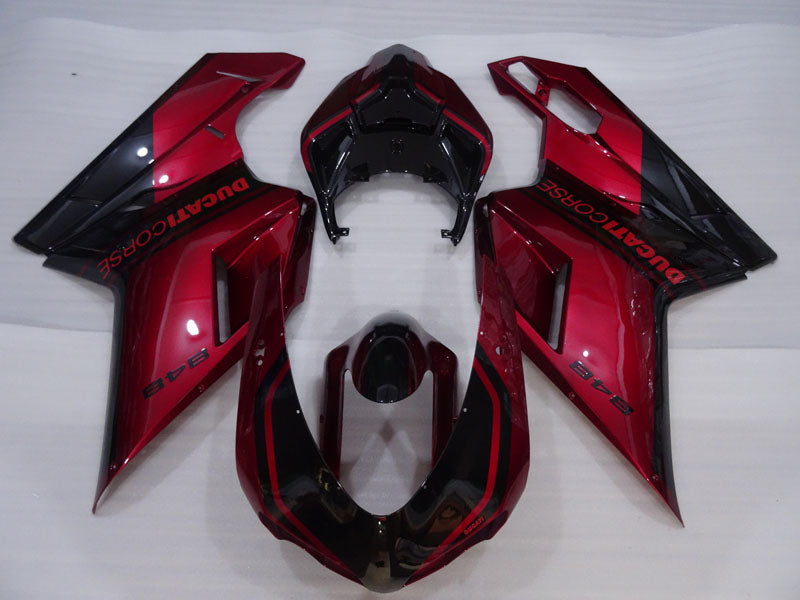 Wine Red and Black Factory Style - Ducati 848 07-11 Fairing