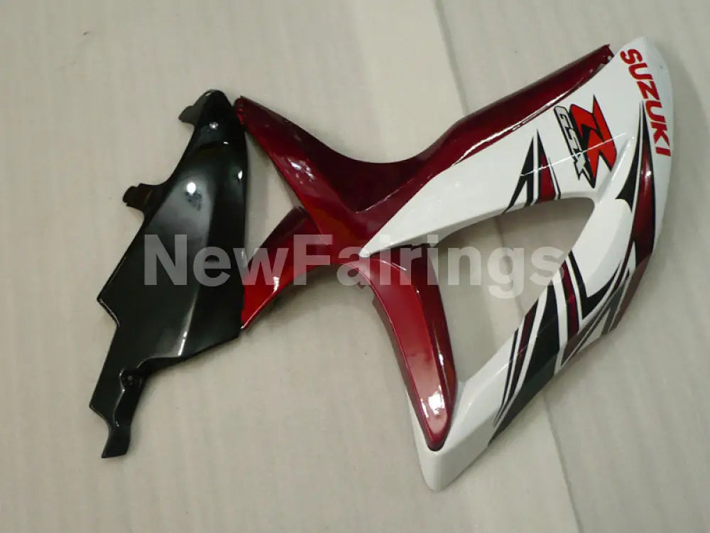 Wine Red and White Black Factory Style - GSX-R600 08-10 Fairing Kit