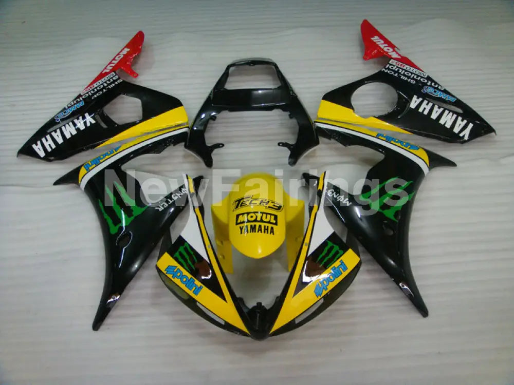 Yellow and Black Monster - YZF-R6 03-04 Fairing Kit Vehicles & Parts > Vehicle Parts & Accessories > Motor Vehicle