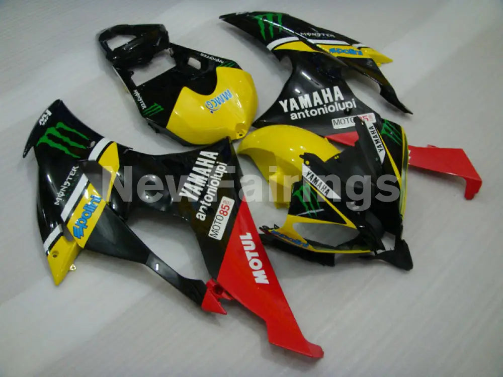 Yellow and Black Red Monster - YZF-R6 08-16 Fairing Kit Vehicles & Parts > Vehicle Parts & Accessories > Motor Vehicle