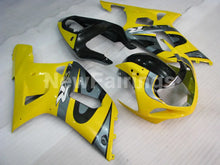 Carica l'immagine nel visualizzatore di Gallery, Yellow and Grey Black Factory Style - GSX-R600 01-03 Fairing Kit